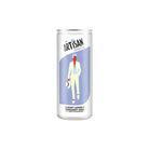 White Artisan Drinks Co. 250ml can with a blue and white illustration of a person in a suit and hat.