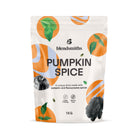 White Blendsmiths 1kg Pumpkin Spice blend pouch with orange accents, green leaves, and black & white pumpkin graphics.