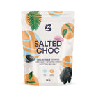 White Blendsmiths Chill'd Salted Choc 1kg pouch with tropical leaf and cocoa pod designs.
