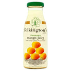 Folkington's Pressed Mango Juice Nectar 250ml bottle with green cap and mango illustration.