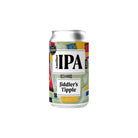 Silver 330ml Jiddler's Tipple IPA can with colorful abstract art and "Great Taste" award.