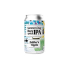 Jiddler's Tipple Summer Chug Hazy Apricot IPA 3.8% can with colorful, abstract label design.