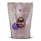 Sweetbird Chocolate Frappe 1kg resealable pouch with purple bird logo and chocolate bar graphic.