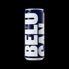 Belu Still Water 330ml can, dark blue with large white "BELU" text and "STILL WATER" label.