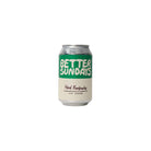 Better Sundays Pomegranate Hibiscus Hard Kombucha can with green and cream label.