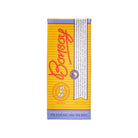 Yellow Bonsoy 1L soy milk carton with purple top and bottom, "Delicious Blend Flavour" seal.