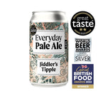 White 330ml Jiddler's Tipple Everyday Pale Ale can with abstract peach and green design, showing award badges.