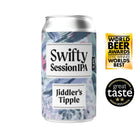 Jiddler's Tipple Swifty Session IPA 3.4% can with abstract pastel label, World Beer Awards & Great Taste badges.