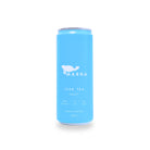 Light blue Marna Peach Iced Tea 330ml can with white logo, "ICED TEA peach," and "crafted in london" text.