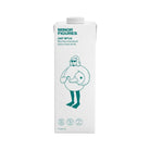 White Minor Figures 1L oat milk carton with green duck character holding a coffee cup.