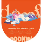 Oddkin EA Decaf 1Kg coffee bag with a sleeping figure, coffee cup, and flavor notes on an orange background.