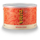 Zuma Spiced Chai Powder 1kg tub with orange and cream label, featuring ginger, cinnamon, and star anise designs.