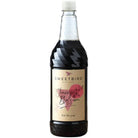 Sweetbird Cherry Blossom Iced Tea Syrup 1L glass bottle with a pink floral label and white cap.