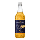 Sweetbird Yuzu Ginger Syrup 1l bottle with a blue label, yellow liquid, and white cap.