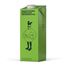 Minor Figures Barista Oat (Regenerative) 1L carton, vibrant green with a duck character holding a coffee cup.