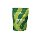 Blendsmiths Ichibancha Ceremonial Matcha 70g pouch, dark and light green with abstract shapes.