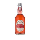 Fentimans Raspberry Lemonade in a clear glass bottle with a silver cap and red and white label.