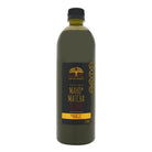 Dark green 750ml bottle of Alchemy Maho Matcha Elixir with a black label and cap.